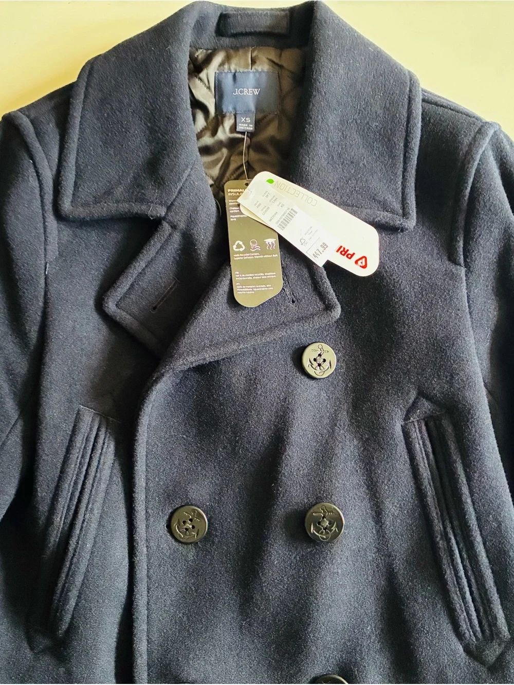 J. Crew Navy Double-Breasted Wool Peacoat